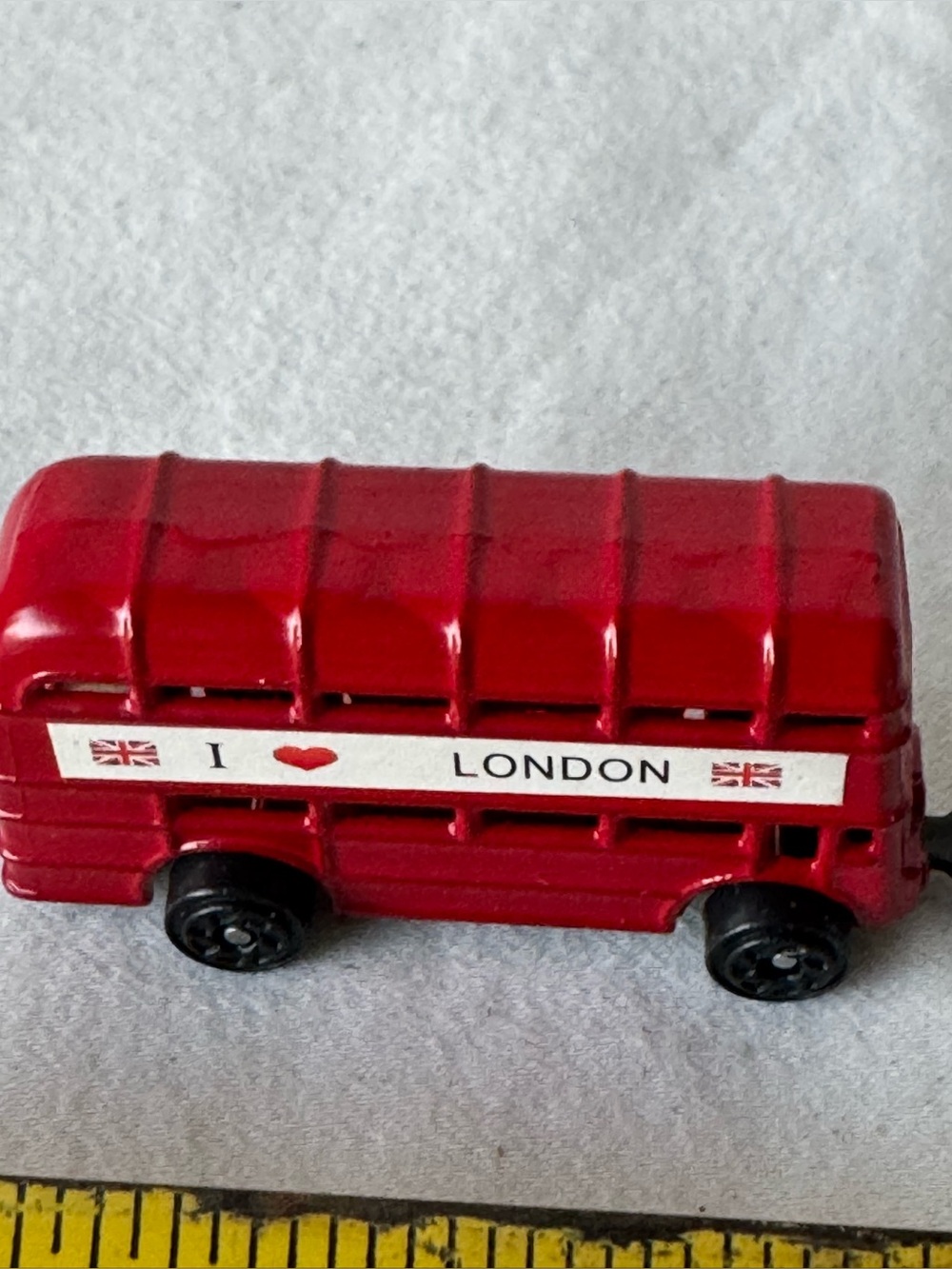 I Love London Red Double Decker Bus Metal Keychain Charm Detachable Keyring